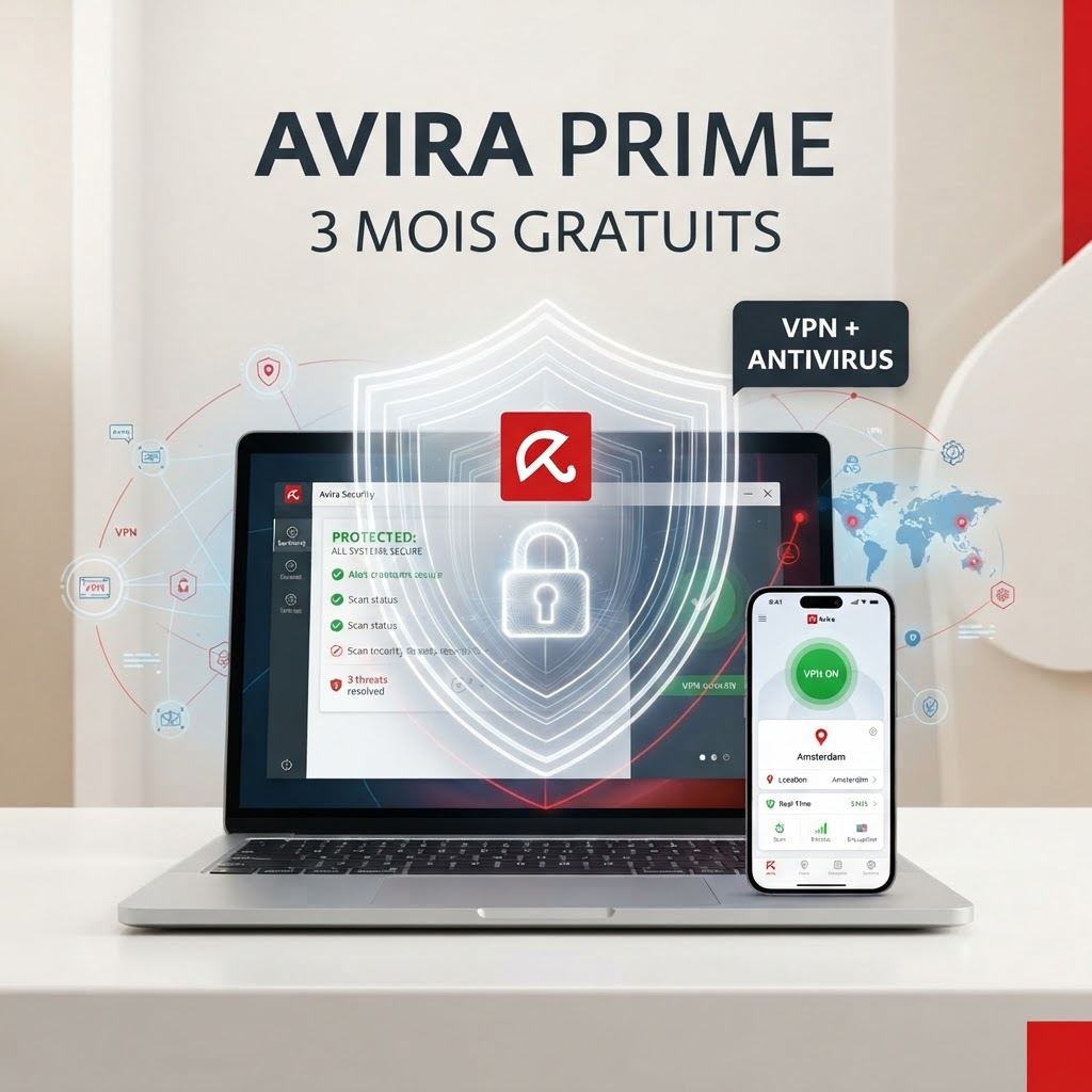Avira Prime – VPN & Antivirus Gratuit 3 Mois
